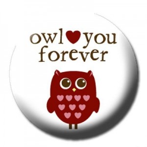 Owl Buttons - Owl Love You Forever Pinback Owl Button