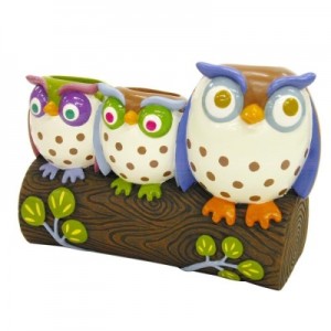 Owl Decor - Owl Resin Toothbrush Holder, Allure Home Creations