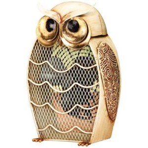 Owl Figurine Fan Home Decor Decorative