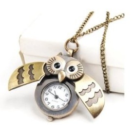 Owl Jewelry | Owl Locket Watch With Flappy Wings