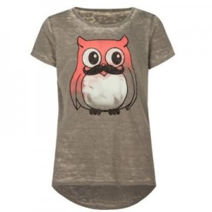 Owl Shirts - Owl Mustache Girls Tee Full Tilt