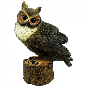 Michael Carr Designs 80053 Great Horned Owl Perched Outdoor Statue