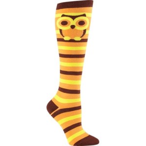 Retro Owl Knee High Socks By Sock It To Me