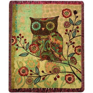 Milo Collection Owl Tapestry Throw