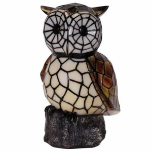 Mosaic Glass Solar Owl Statue