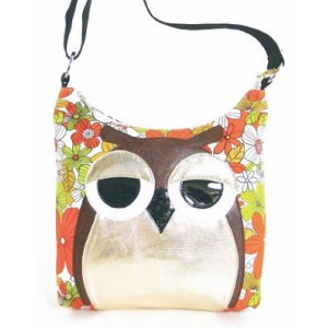 Sleepyville Owl Canvas Cross-body Bag