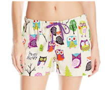 Cute Up All Night Owl Boxer Shorts, Owl Underwear Panties.