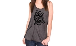 Bella Flowy Owl Tank Shirt