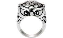 Brinley Co. Owl Ring in Sterling Silver