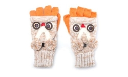 Fingerless Owl Mitten Style Fashion Gloves