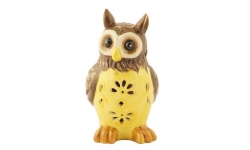 Lovely Ceramic Owl Solar Light