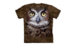 The Mountain Great Horned Owl Head T-shirt