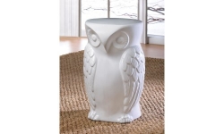 Wise Owl Ceramic Decorative Home or Garden Owl Stool