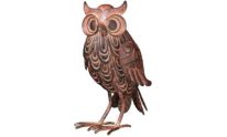 Wise Hoot Owl Tabletop Figurine 7 Inch Metal