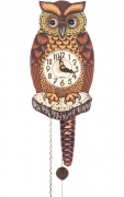 Alexander Taron Importer 861-1 Black Forest Owl Clock with Moving Eyes