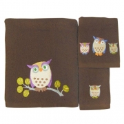 Allure Home Awesome Owls 3-Piece Towel Set Towels