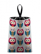 Auto Trash (Owls – Grey and Pink) by The Mod Mobile – litter bag/garbage can for your car