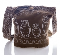Avarada Thai Cotton Hippie Hobo Sling Crossbody Bag Messenger Purse Bohemian Owl