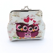 Best Women Lady Retro Vintage Owl Leather Small Wallet Hasp Purse Clutch Bag