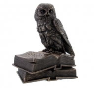 *Bronze* Barn OWL on Book Figure Statue Figurine Large