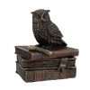 Bronze Finish Wise Owl Trinket Box Jewelry Box