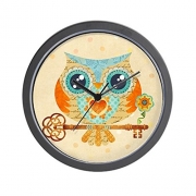 CafePress – Owls Summer Love Letters – Unique Decorative 10″ Wall Clock