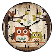Cloud RackQuartz Circular Owl Wall Clock F 16 Inches F16