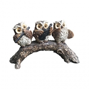 Comfy Hour 8″ Three Owls Decoration