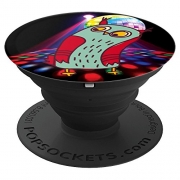 Cute Dancing Owl Disco Hoot Gift Idea – PopSockets Grip and Stand for Phones and Tablets