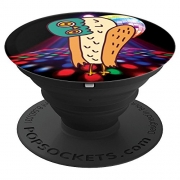 Cute Owl Head Tilt Disco Dancing Hoot Gift Idea – PopSockets Grip and Stand for Phones and Tablets