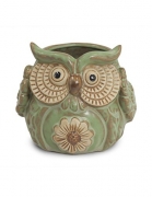 Dahlia Vintage Owl Planter / Vase Ceramic