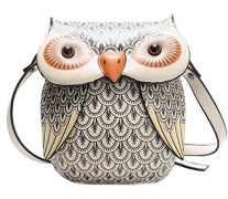 Fashion Characteristic Owl Design Mini PU Shoulder Bag Cross-Body Bag