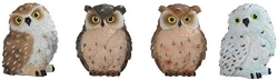 George S. Chen Imports SS-G-54281 Imports Owl Figurines (Set of 4), 2″