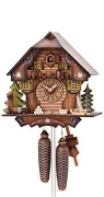 German Cuckoo Clock 8-day-movement Chalet-Style 13 inch – Authentic black forest cuckoo clock by Hekas