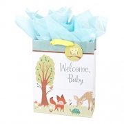 Hallmark Extra Large New Baby Gift Bag with Tissue Paper (Animals)