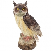 H&W 7 Inch Owl Decoration Statues, Guardian Owl Knick-Knack, Black (HH1-D1)