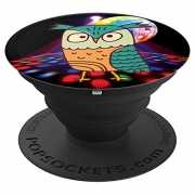 I Love Owls Cute Disco Dancing Bird – PopSockets Grip and Stand for Phones and Tablets