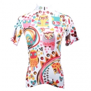 Ilpaladino Women’s Cycling Jersey Short Sleeve Biking Shirts Breathable Owls (M)