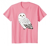 Kids Cute Snowy Owl T-Shirt 8 Pink