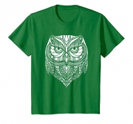 Kids Cute Unique Trendy & Modern Aztec Owl T-Shirt Gift CUAI0018 6 Kelly Green