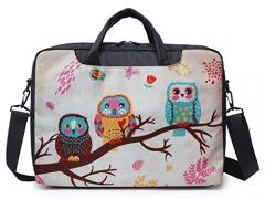 Meffort Inc 17 17.3 Inch Laptop Computer Shoulder & Hand Carrying Messenger Bag Briefcase – Three Owls Design