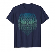 Mens Cute Unique Trendy Modern Aztec Owl T-Shirt & Gift CUAI0058 2XL Navy