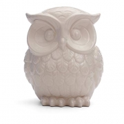 Milltown Merchants&Trade; Owl Figurine – Ceramic Owl – Owl Decor – White Ceramic Owl Statue (Large – 7.5″) – Contemporary Owl Home Decor