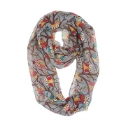 Colorful Lightweight Infinity Owl Scarf