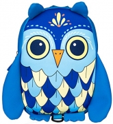 Moonmo Toddler Kids Waterproof Pre School Bag Cute 3D Animal Children School Backpack (Owl blue)