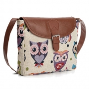 Nawoshow Fashion Women Lady Many Owl Satchel Cross-Body Bag Shoulder Bag Messenger Bag (D)
