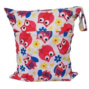 Ocamo Cute Double Zipper Printed Waterproof Portable Diaper Bag Dipper bag owl