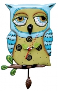 Old Blue Owl pendulum clock