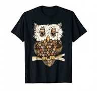 Owl Brocade Owl Shirt For Women Girls