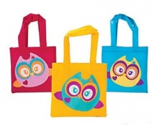 Owl Party Favor Tote Bags – 12 ct